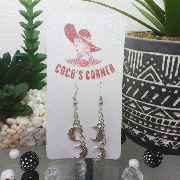 Moon dangle earrings - Picture 8 of 8